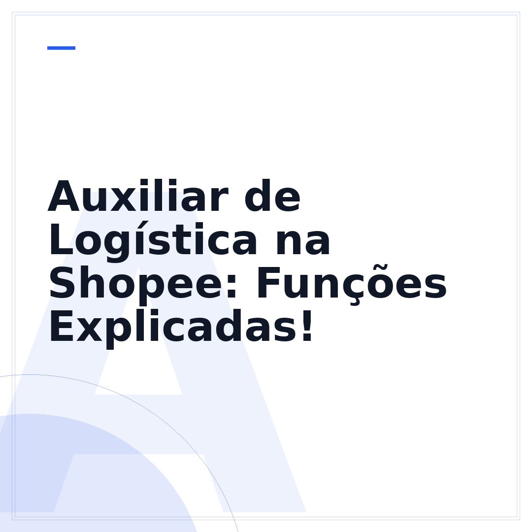 Auxiliar de Logística na Shopee: Funções Explicadas!