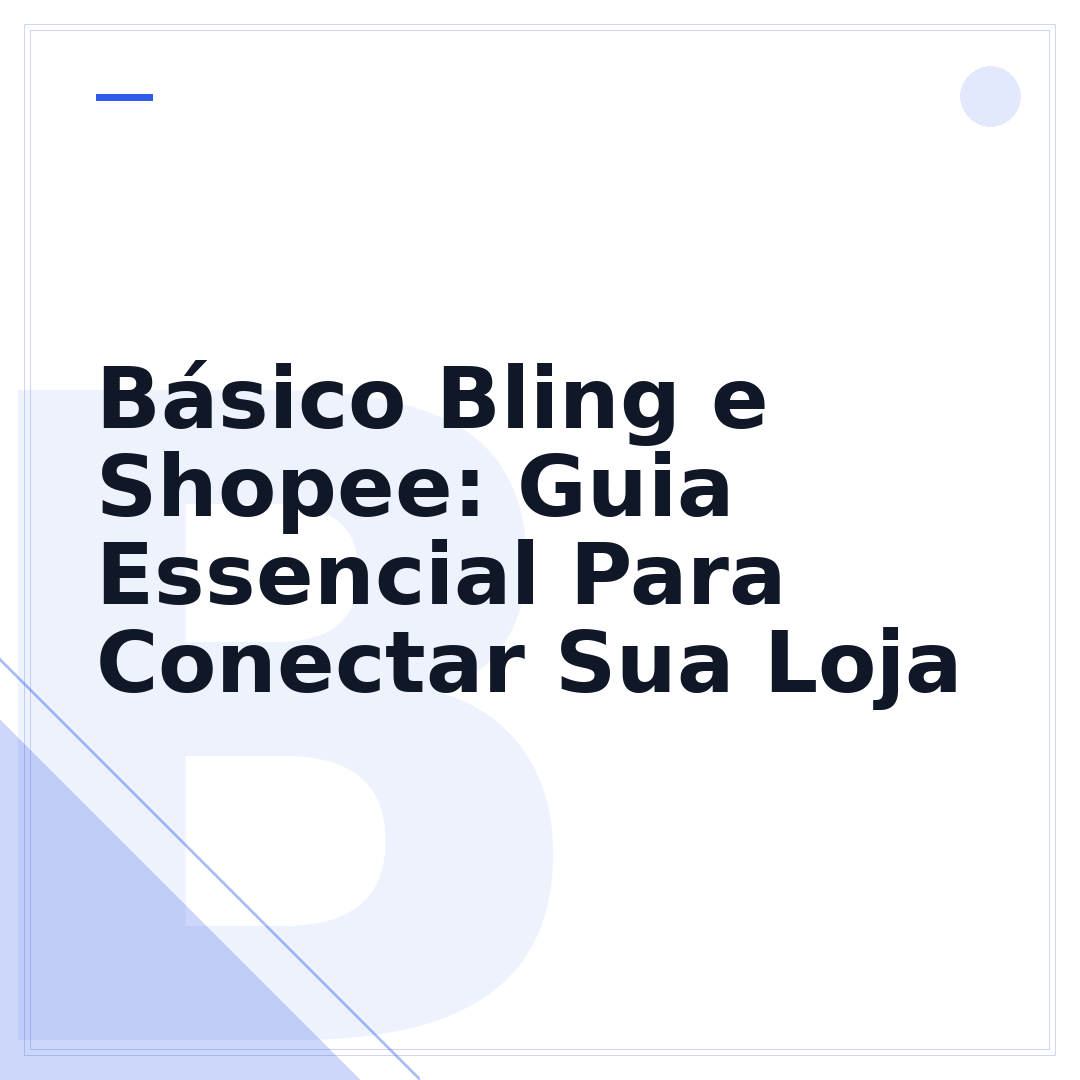 Básico Bling e Shopee: Guia Essencial Para Conectar Sua Loja