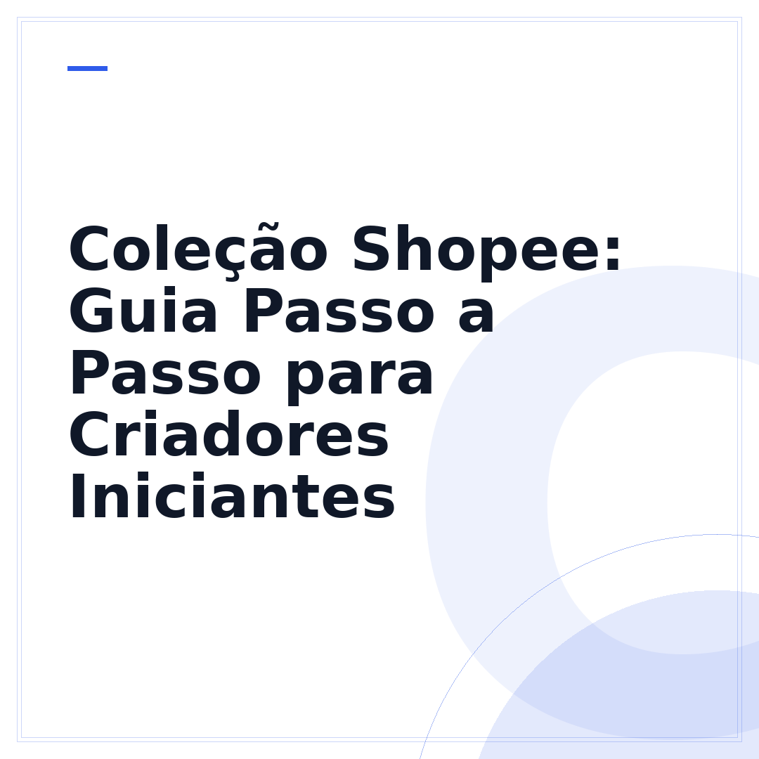 Coleção Shopee: Guia Passo a Passo para Criadores Iniciantes