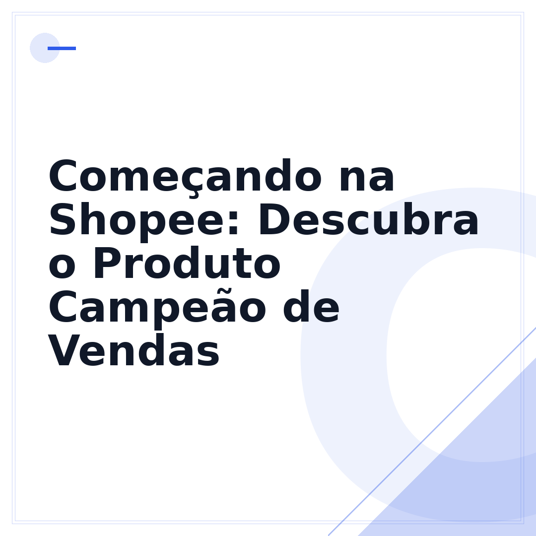 Começando na Shopee: Descubra o Produto Campeão de Vendas