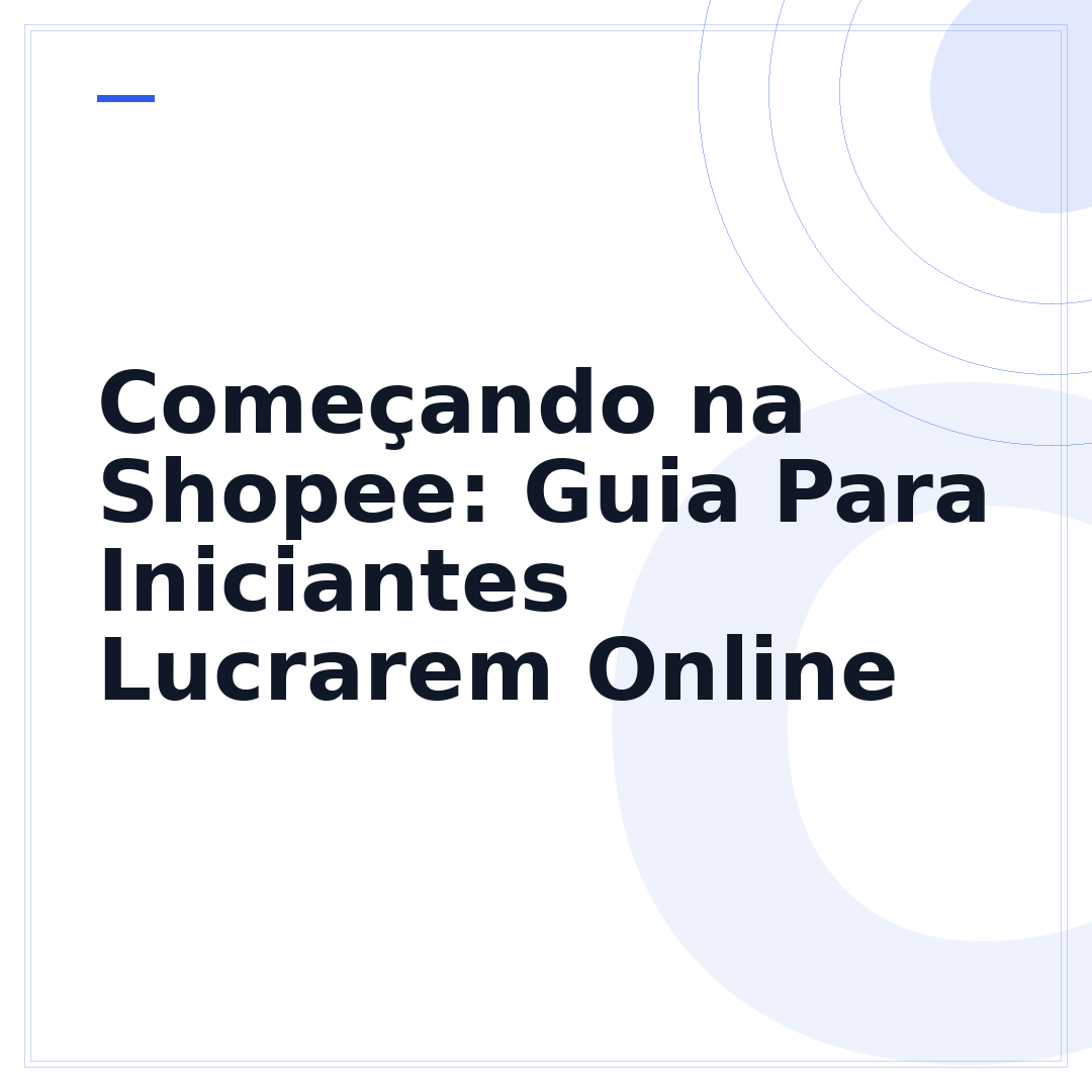Começando na Shopee: Guia Para Iniciantes Lucrarem Online