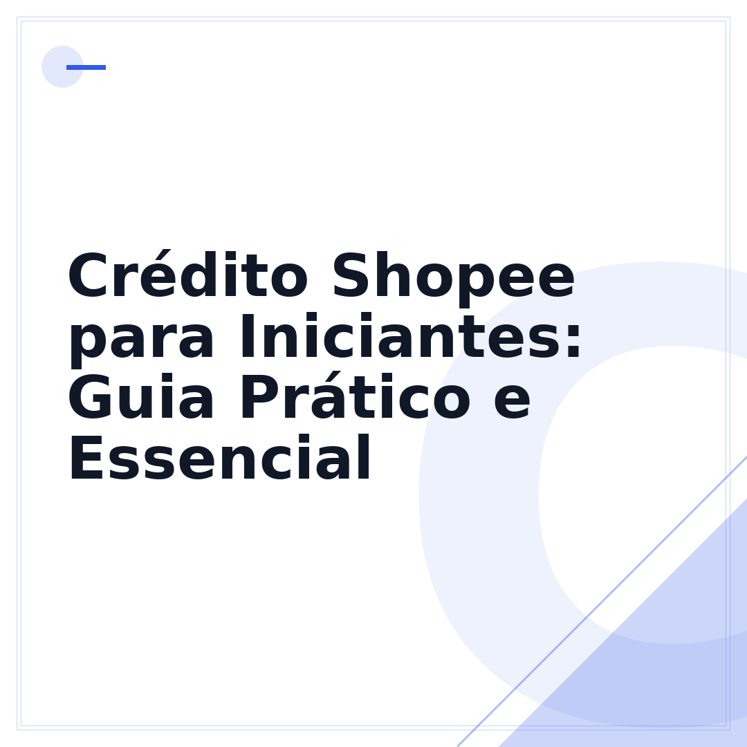 Crédito Shopee para Iniciantes: Guia Prático e Essencial