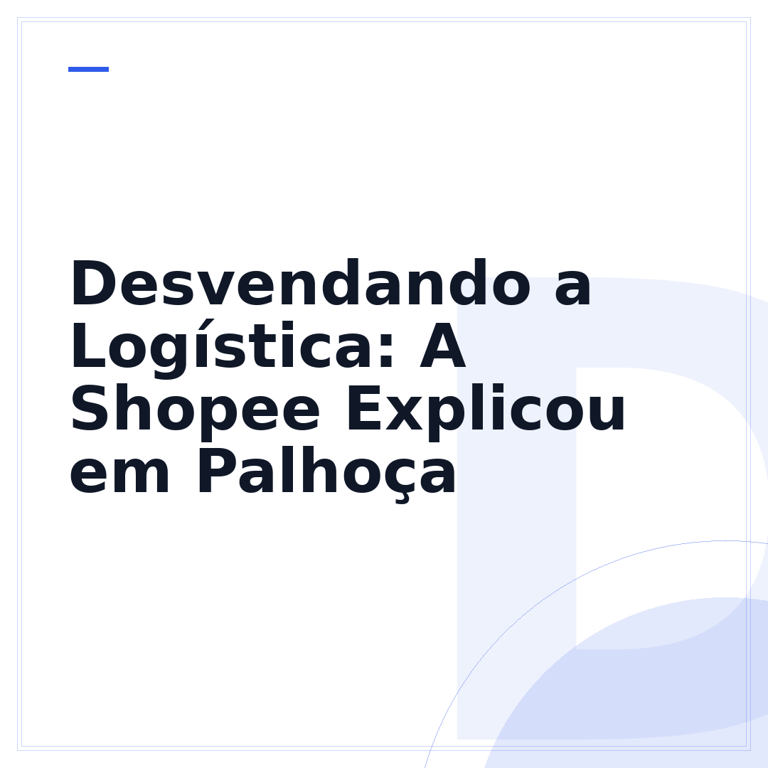 Desvendando a Logística: A Shopee Explicou em Palhoça