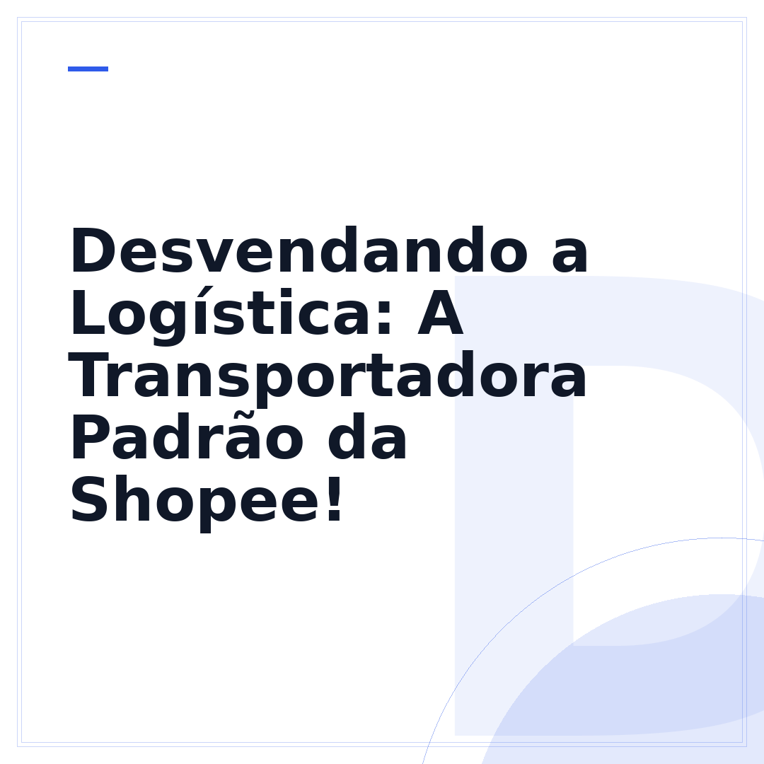 Desvendando a Logística: A Transportadora Padrão da Shopee!