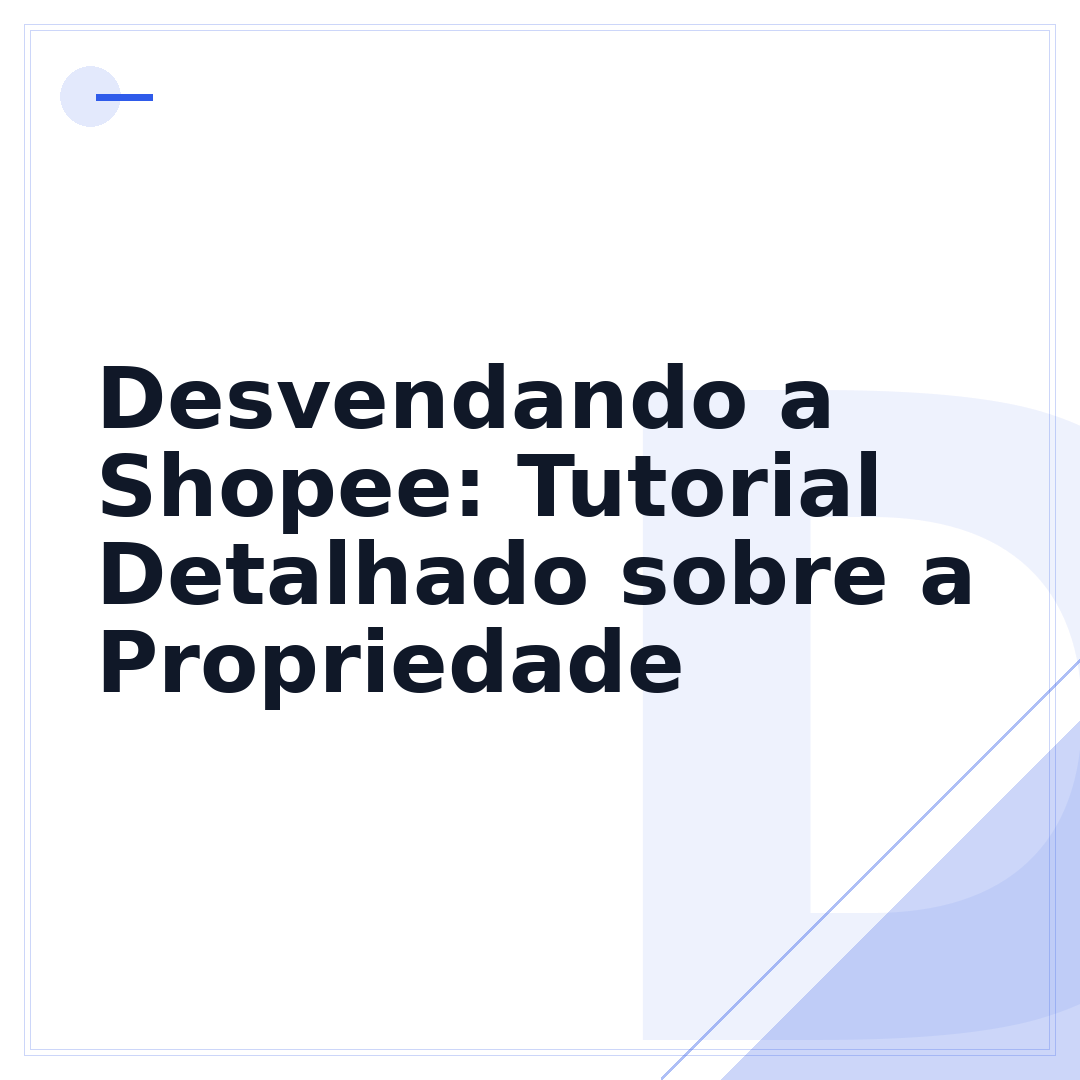 Desvendando a Shopee: Tutorial Detalhado sobre a Propriedade