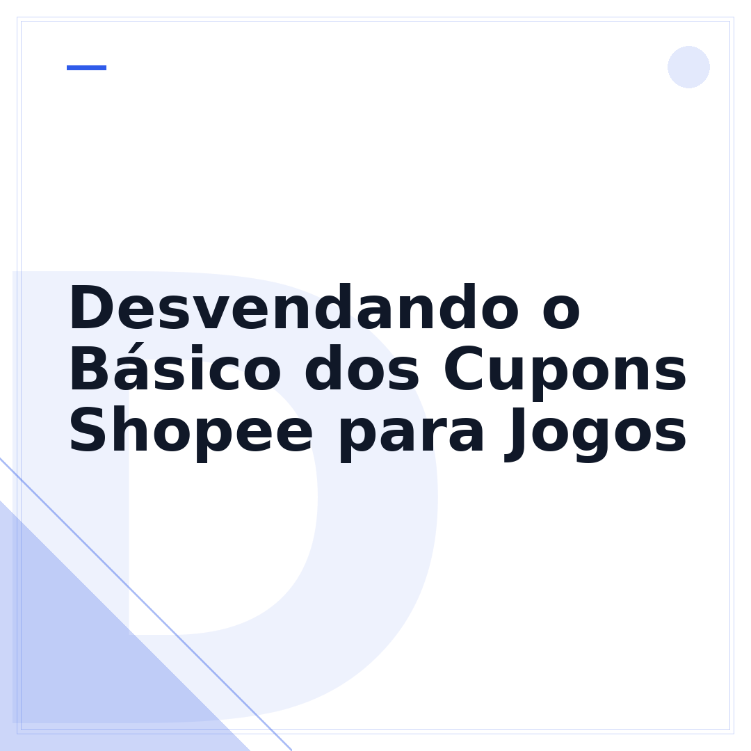 Desvendando o Básico dos Cupons Shopee para Jogos