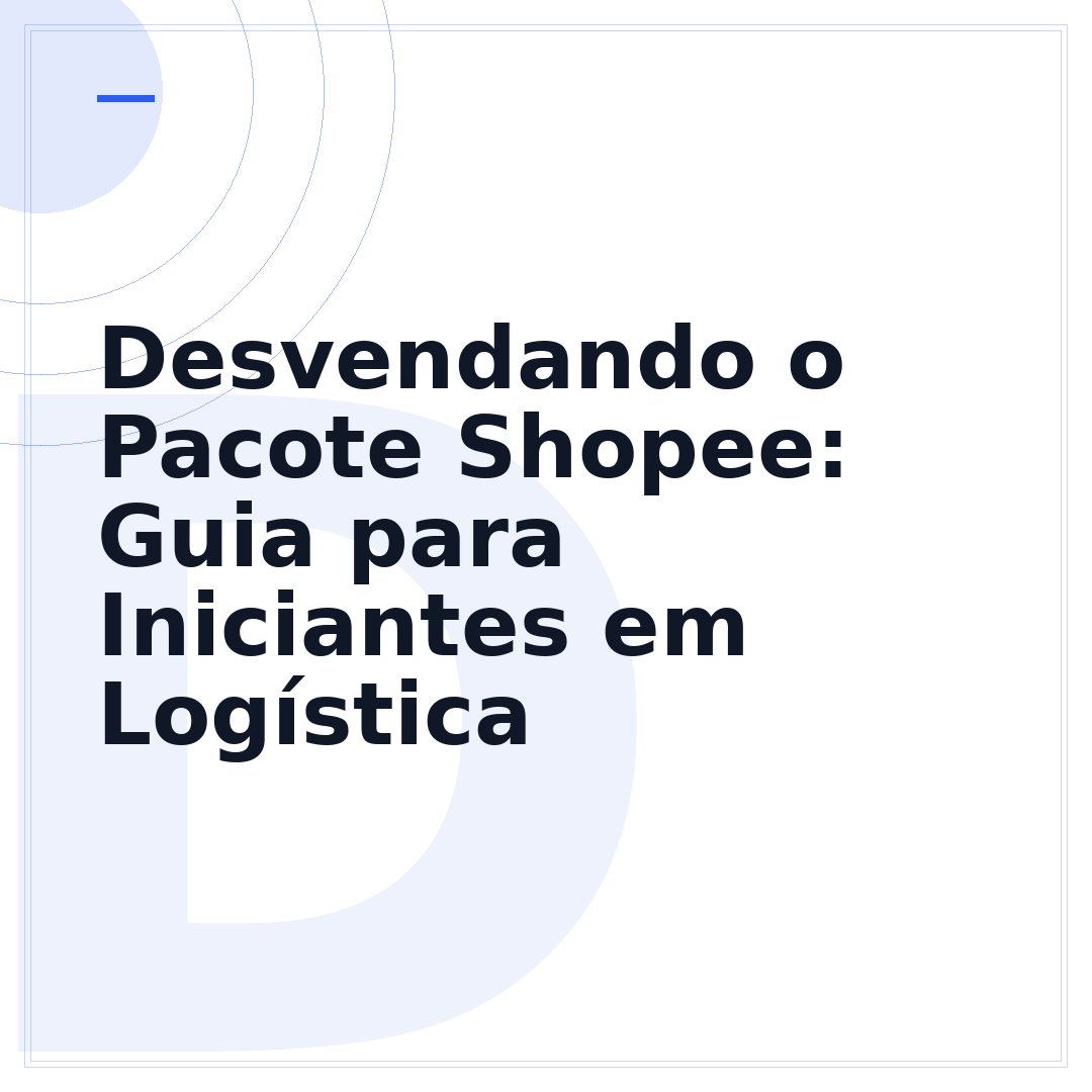 Desvendando o Pacote Shopee: Guia para Iniciantes em Logística