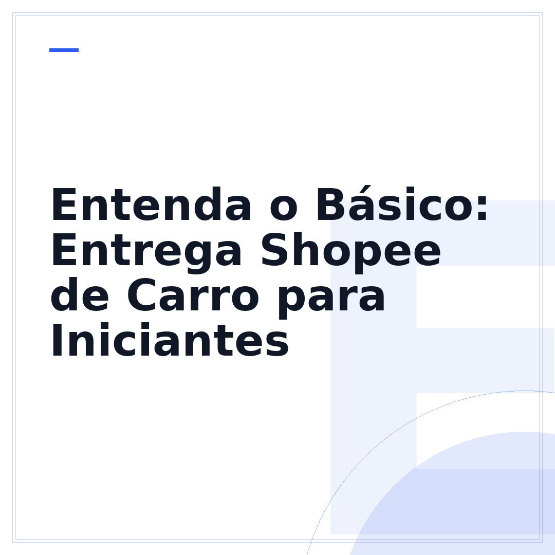 Entenda o Básico: Entrega Shopee de Carro para Iniciantes