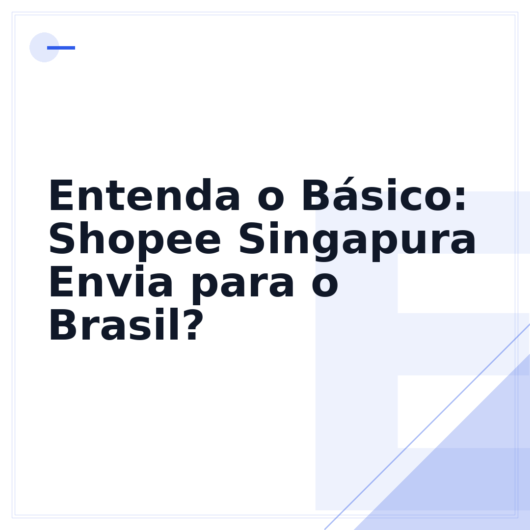 Entenda o Básico: Shopee Singapura Envia para o Brasil?