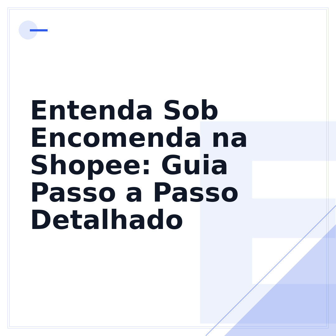 Entenda Sob Encomenda na Shopee: Guia Passo a Passo Detalhado