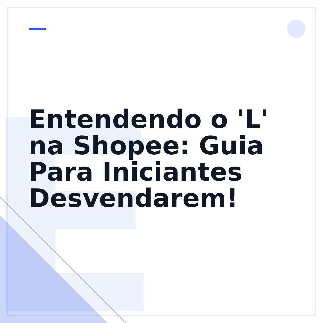 Entendendo o 'L' na Shopee: Guia Para Iniciantes Desvendarem!