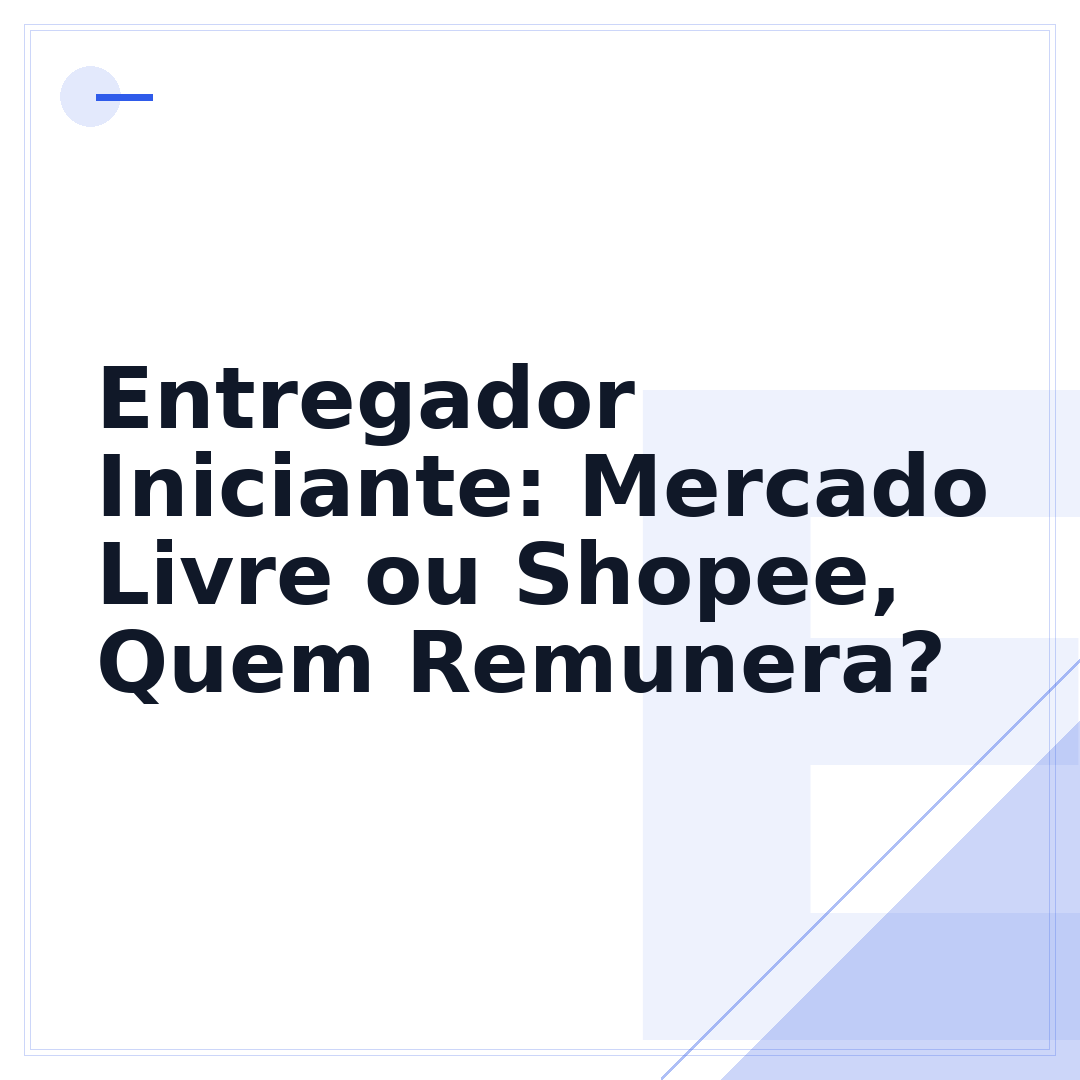 Entregador Iniciante: Mercado Livre ou Shopee, Quem Remunera?