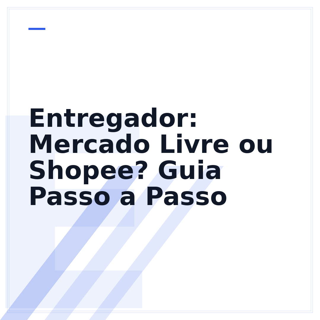 Entregador: Mercado Livre ou Shopee? Guia Passo a Passo