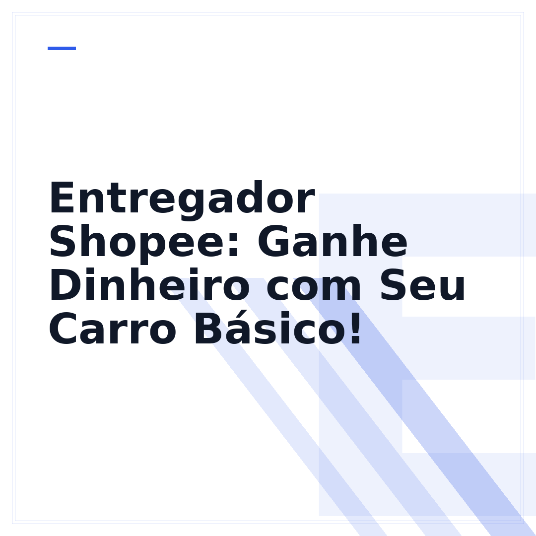 Entregador Shopee: Ganhe Dinheiro com Seu Carro Básico!