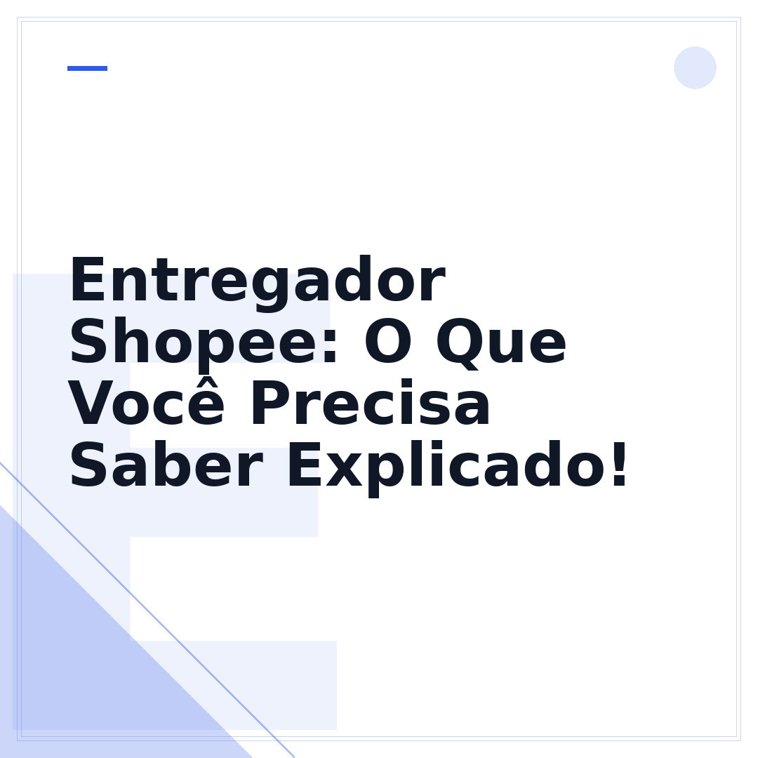 Entregador Shopee: O Que Você Precisa Saber Explicado!
