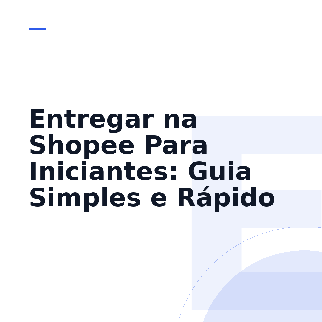 Entregar na Shopee Para Iniciantes: Guia Simples e Rápido