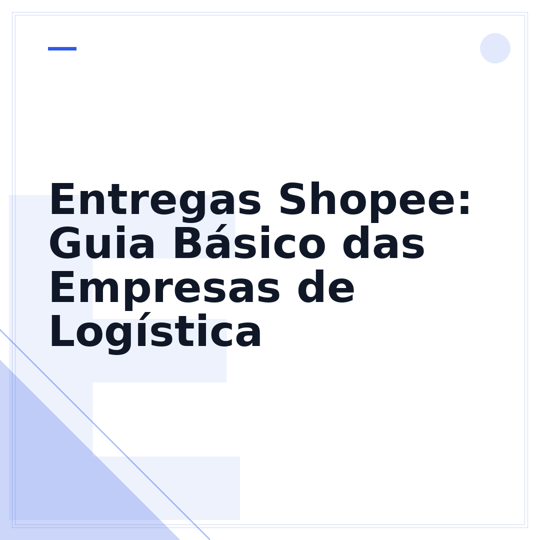Entregas Shopee: Guia Básico das Empresas de Logística