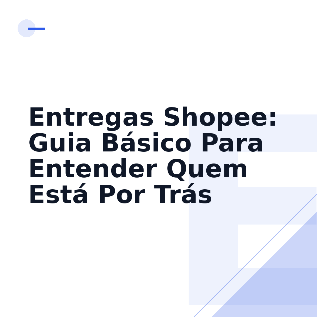 Entregas Shopee: Guia Básico Para Entender Quem Está Por Trás