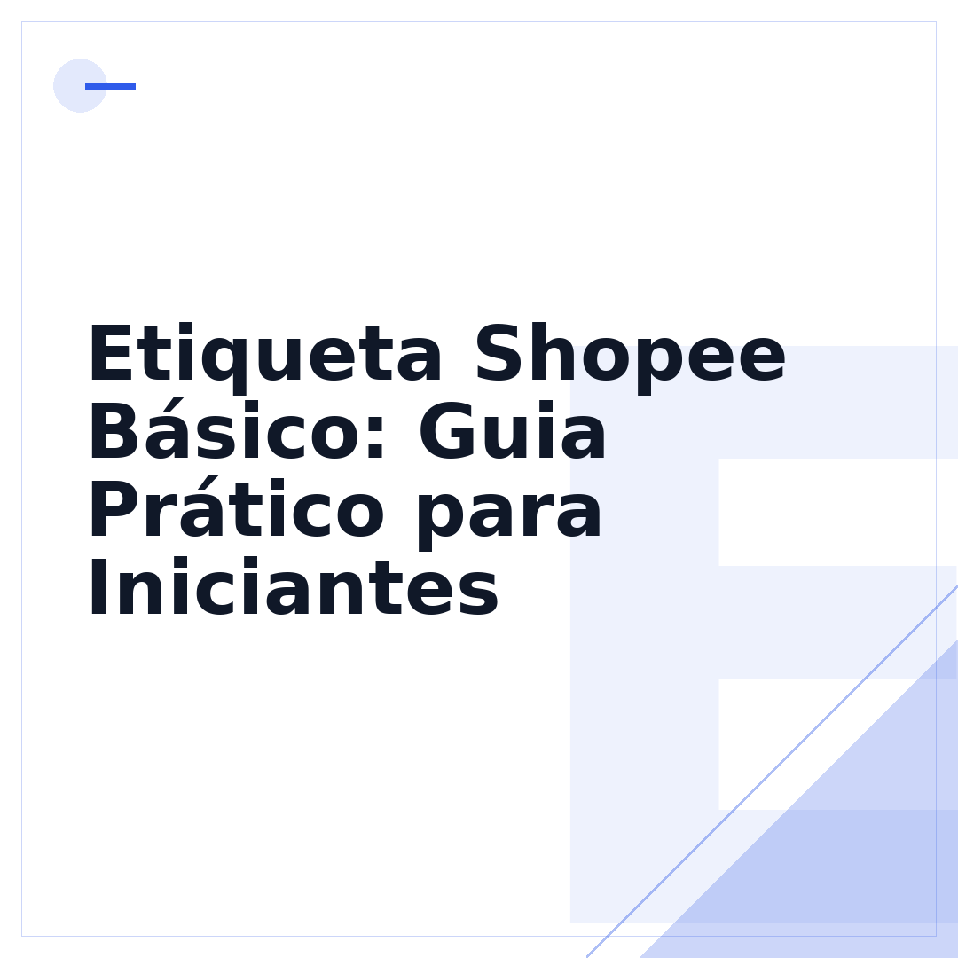 Etiqueta Shopee Básico: Guia Prático para Iniciantes