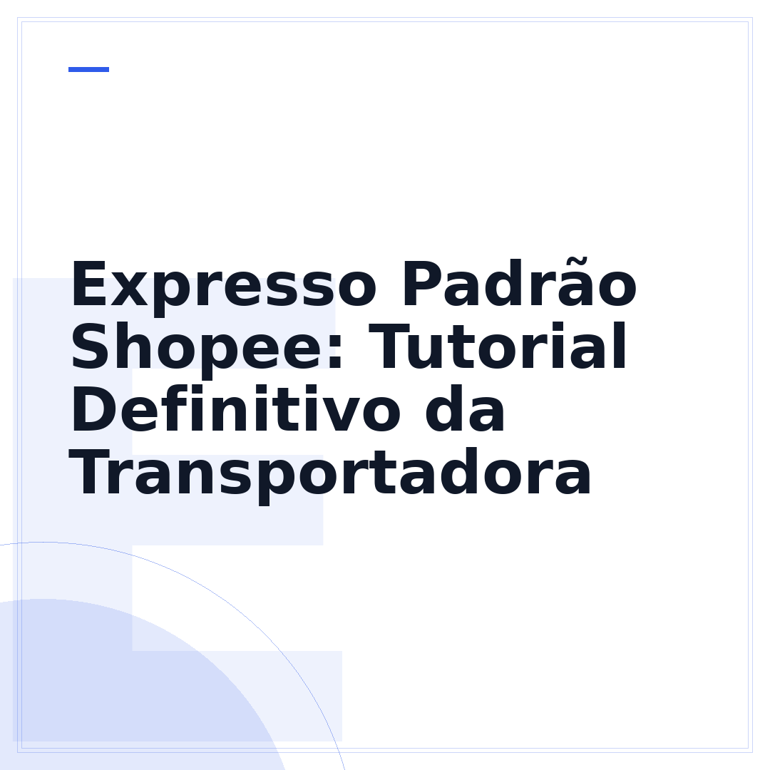 Expresso Padrão Shopee: Tutorial Definitivo da Transportadora