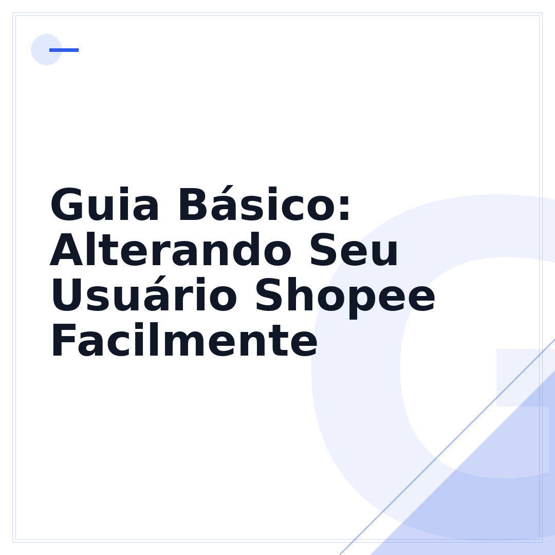 Guia Básico: Alterando Seu Usuário Shopee Facilmente