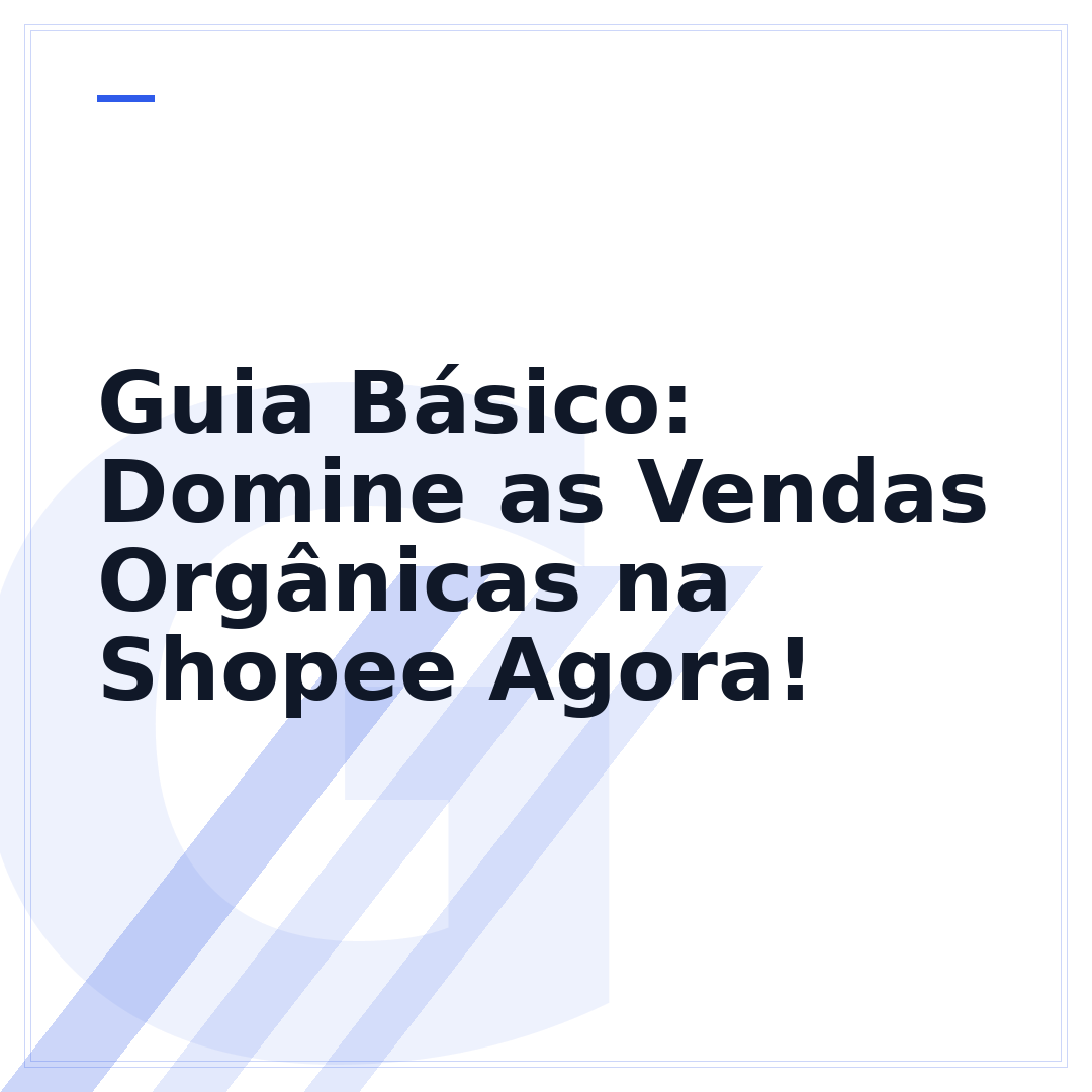 Guia Básico: Domine as Vendas Orgânicas na Shopee Agora!