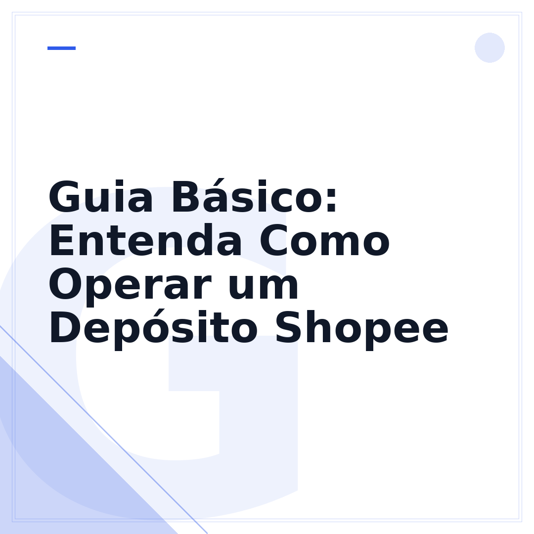 Guia Básico: Entenda Como Operar um Depósito Shopee