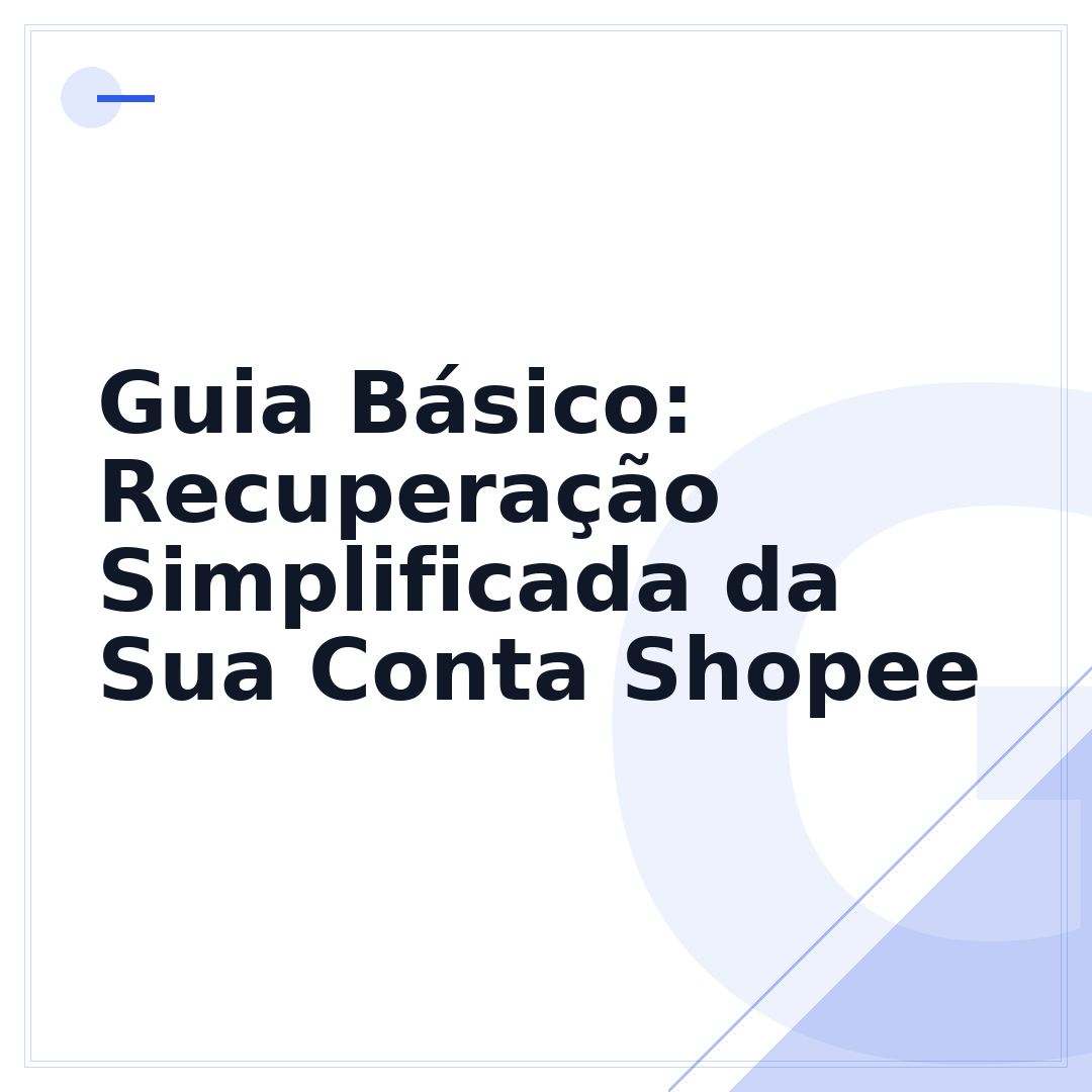 Guia Básico: Recuperação Simplificada da Sua Conta Shopee