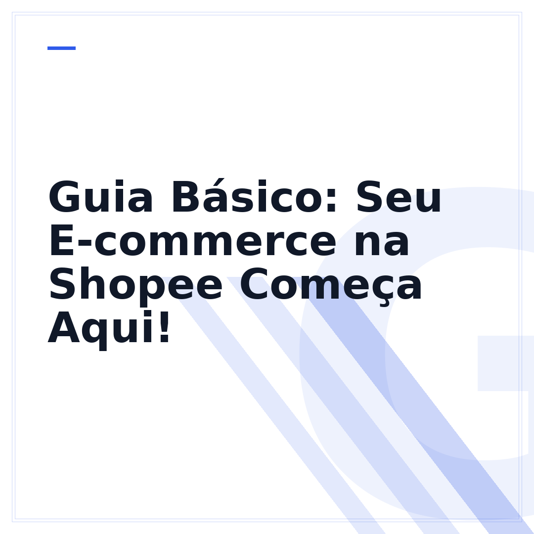 Guia Básico: Seu E-commerce na Shopee Começa Aqui!