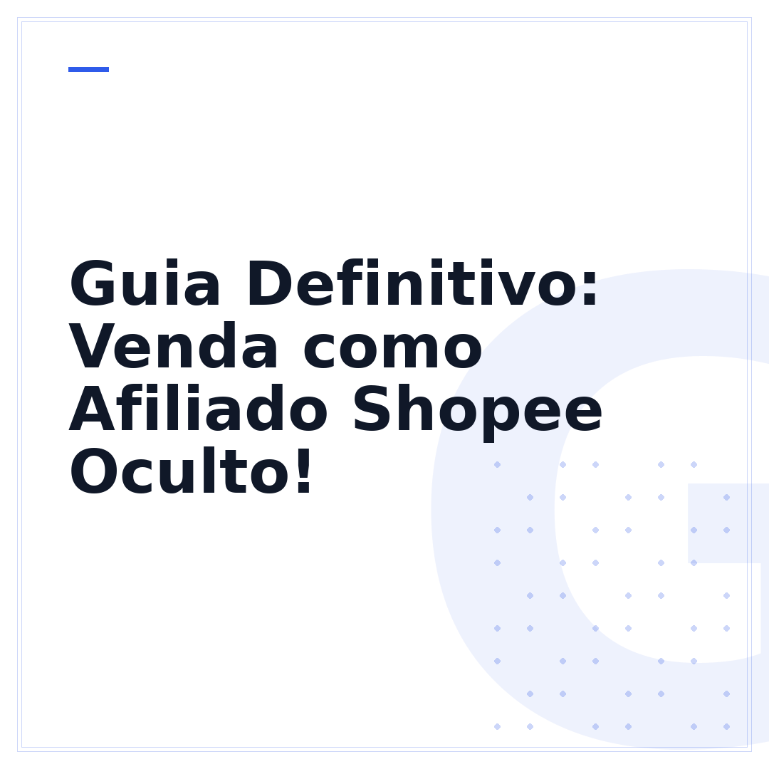 Guia Definitivo: Venda como Afiliado Shopee Oculto!