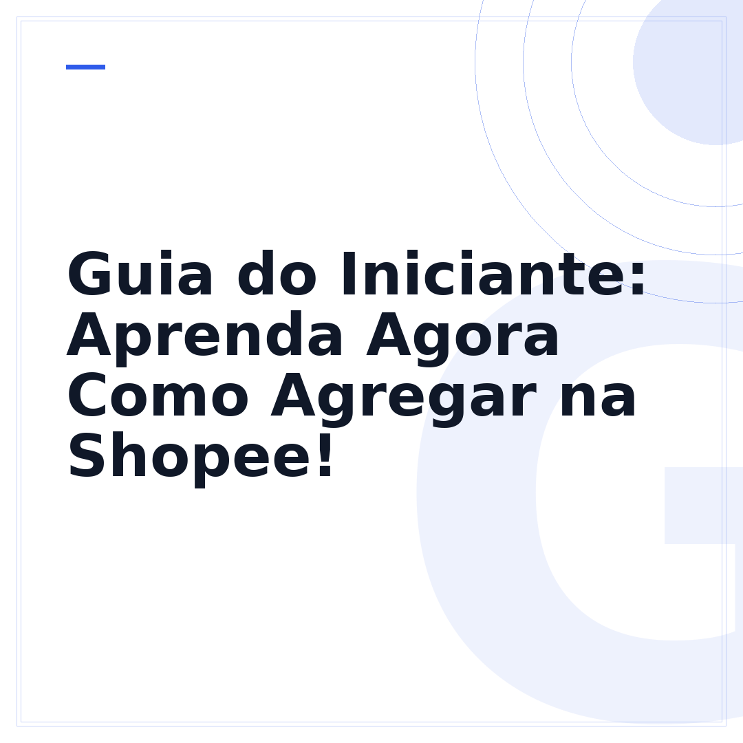 Guia do Iniciante: Aprenda Agora Como Agregar na Shopee!