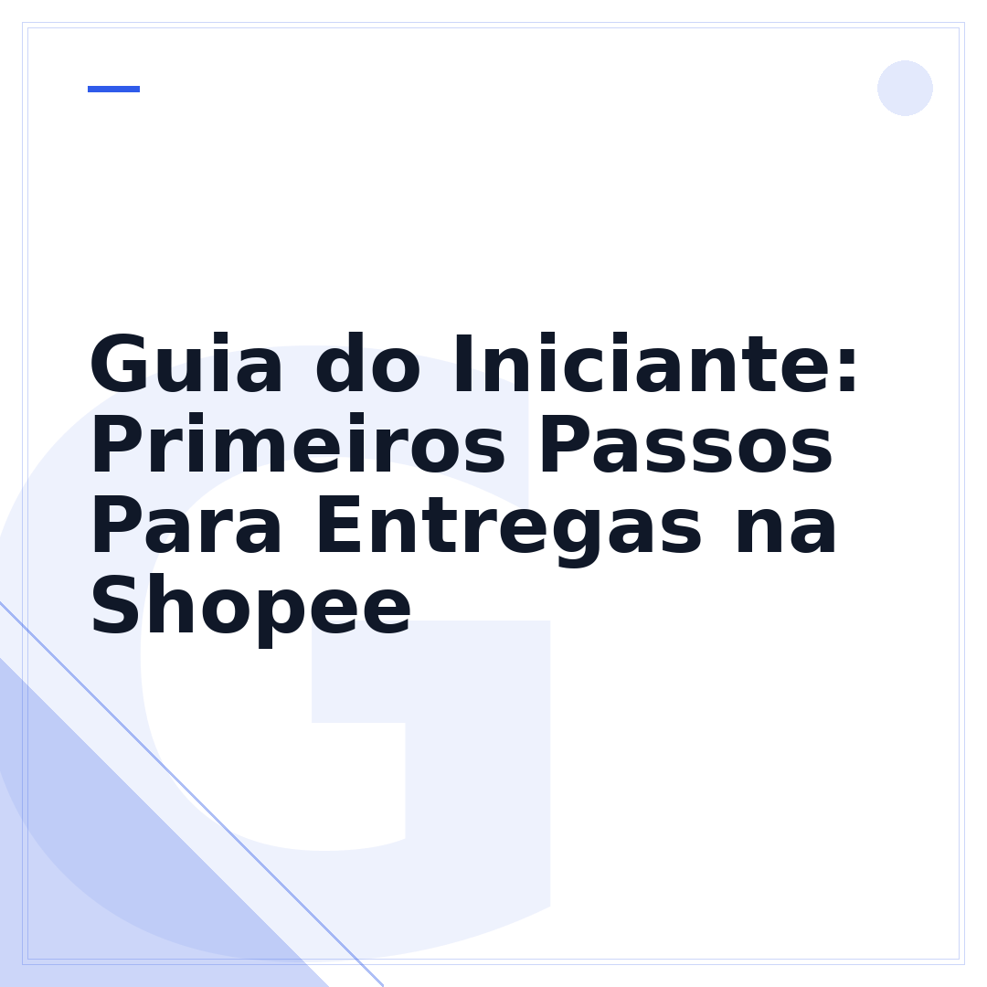 Guia do Iniciante: Primeiros Passos Para Entregas na Shopee