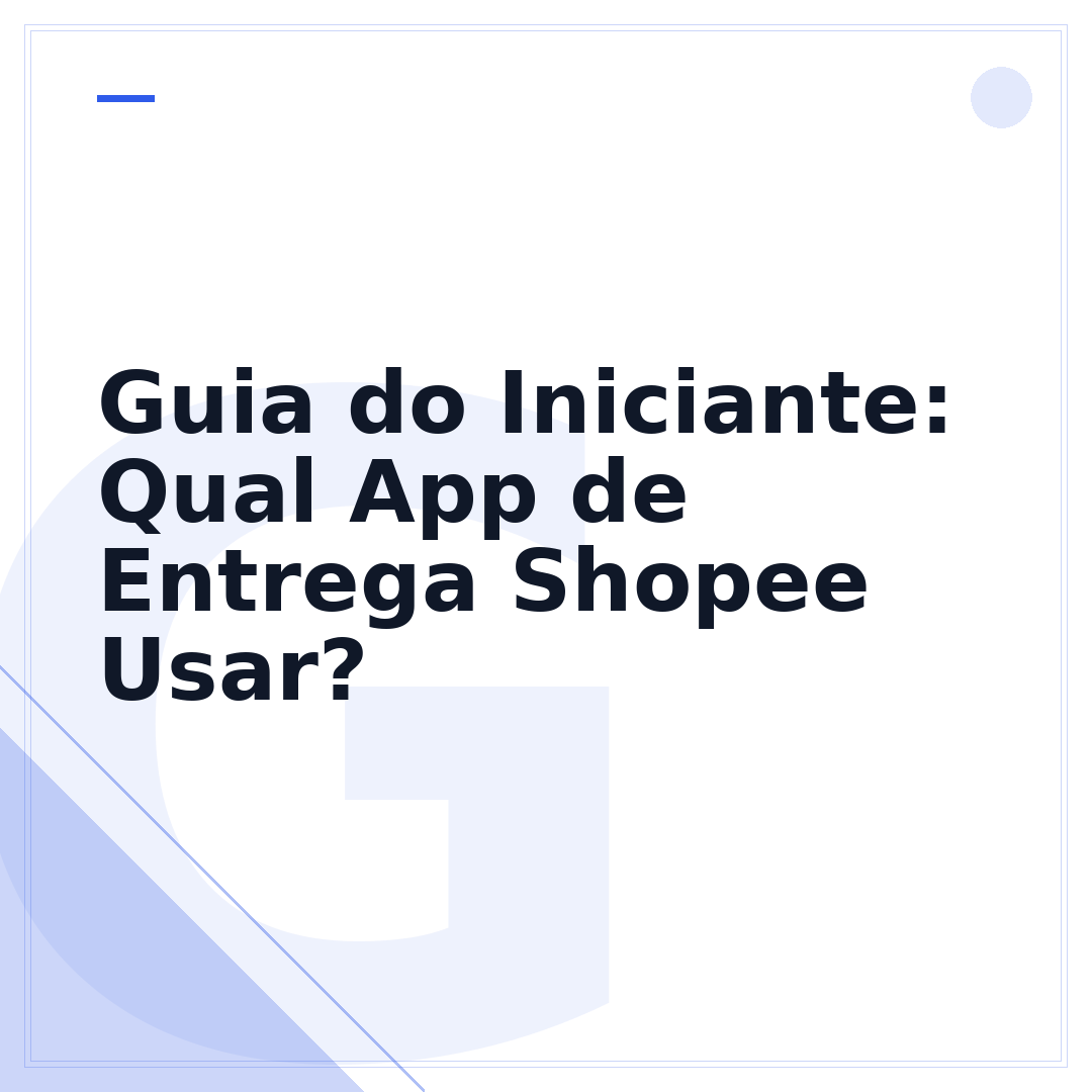 Guia do Iniciante: Qual App de Entrega Shopee Usar?