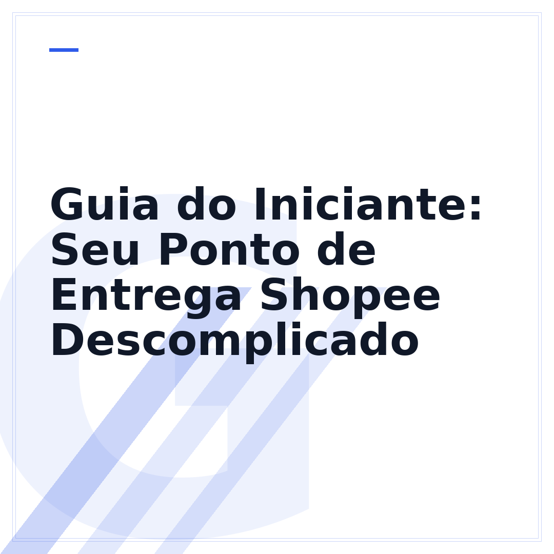 Guia do Iniciante: Seu Ponto de Entrega Shopee Descomplicado