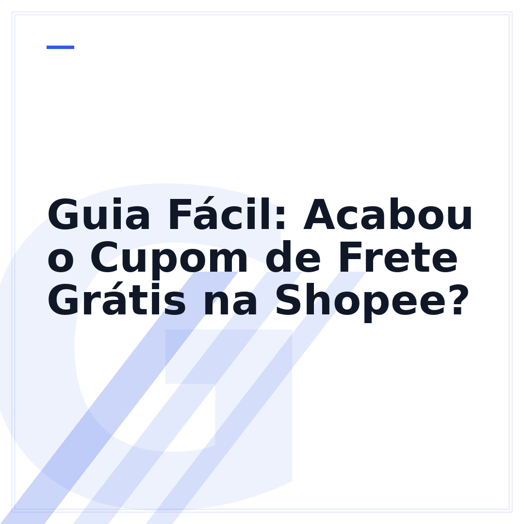 Guia Fácil: Acabou o Cupom de Frete Grátis na Shopee?