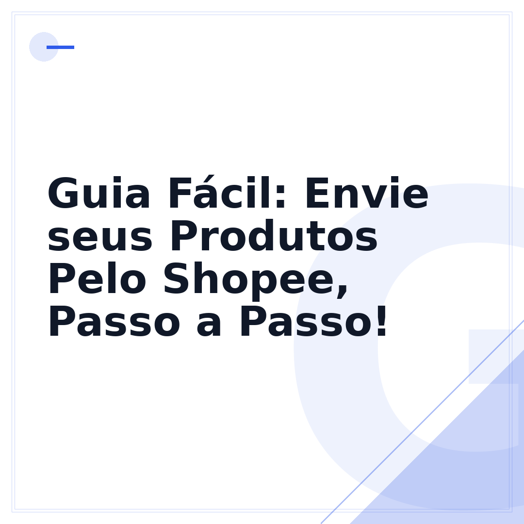 Guia Fácil: Envie seus Produtos Pelo Shopee, Passo a Passo!