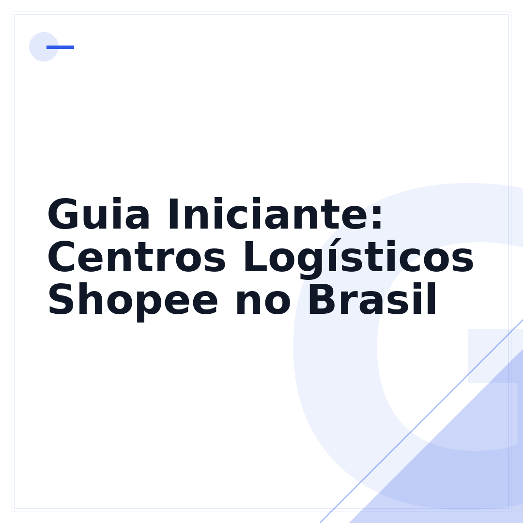 Guia Iniciante: Centros Logísticos Shopee no Brasil
