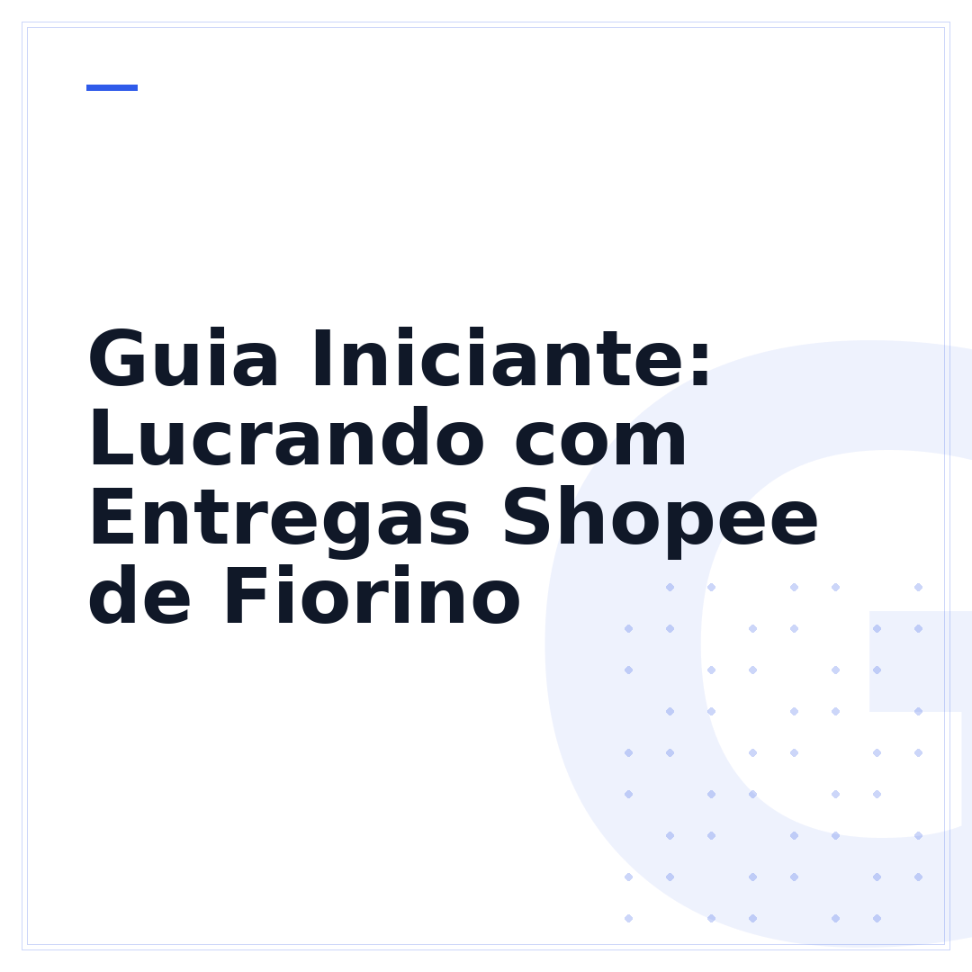 Guia Iniciante: Lucrando com Entregas Shopee de Fiorino