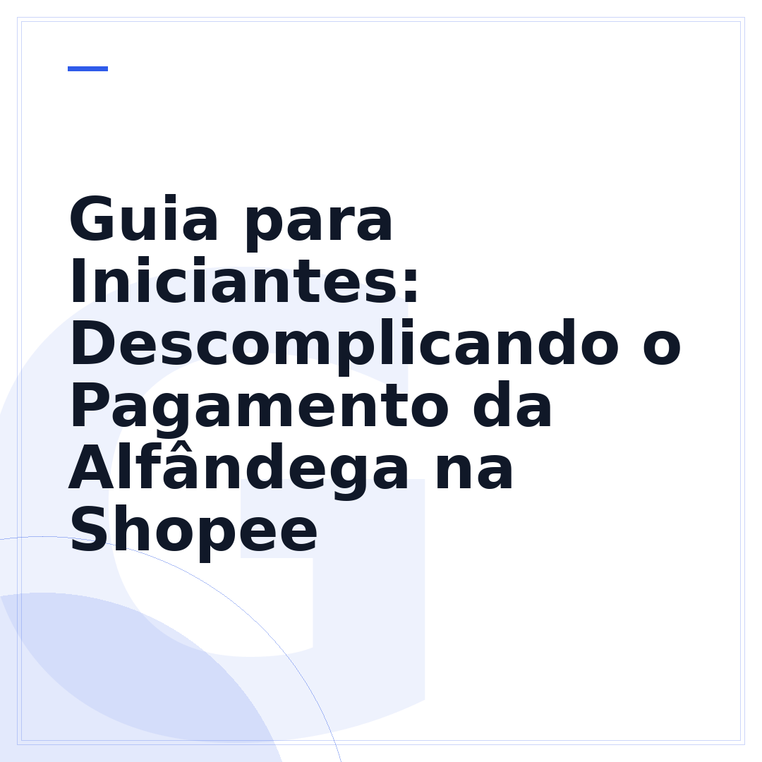 Guia para Iniciantes: Descomplicando o Pagamento da Alfândega na Shopee