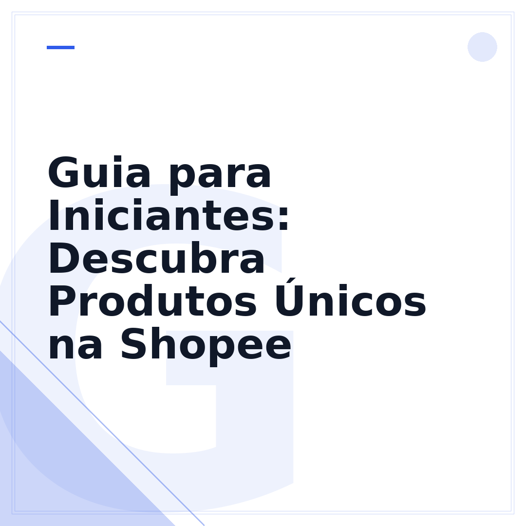 Guia para Iniciantes: Descubra Produtos Únicos na Shopee
