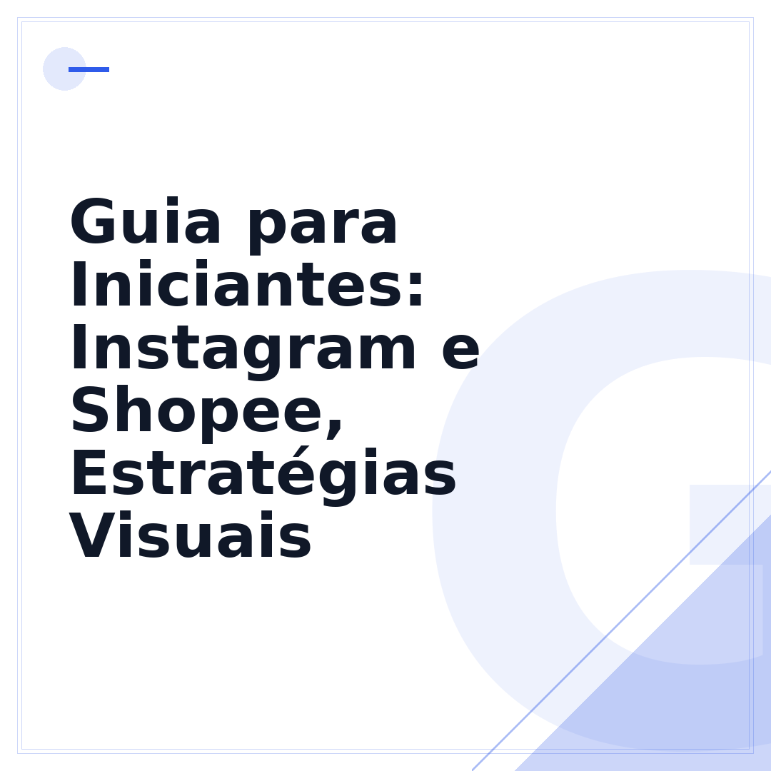 Guia para Iniciantes: Instagram e Shopee, Estratégias Visuais