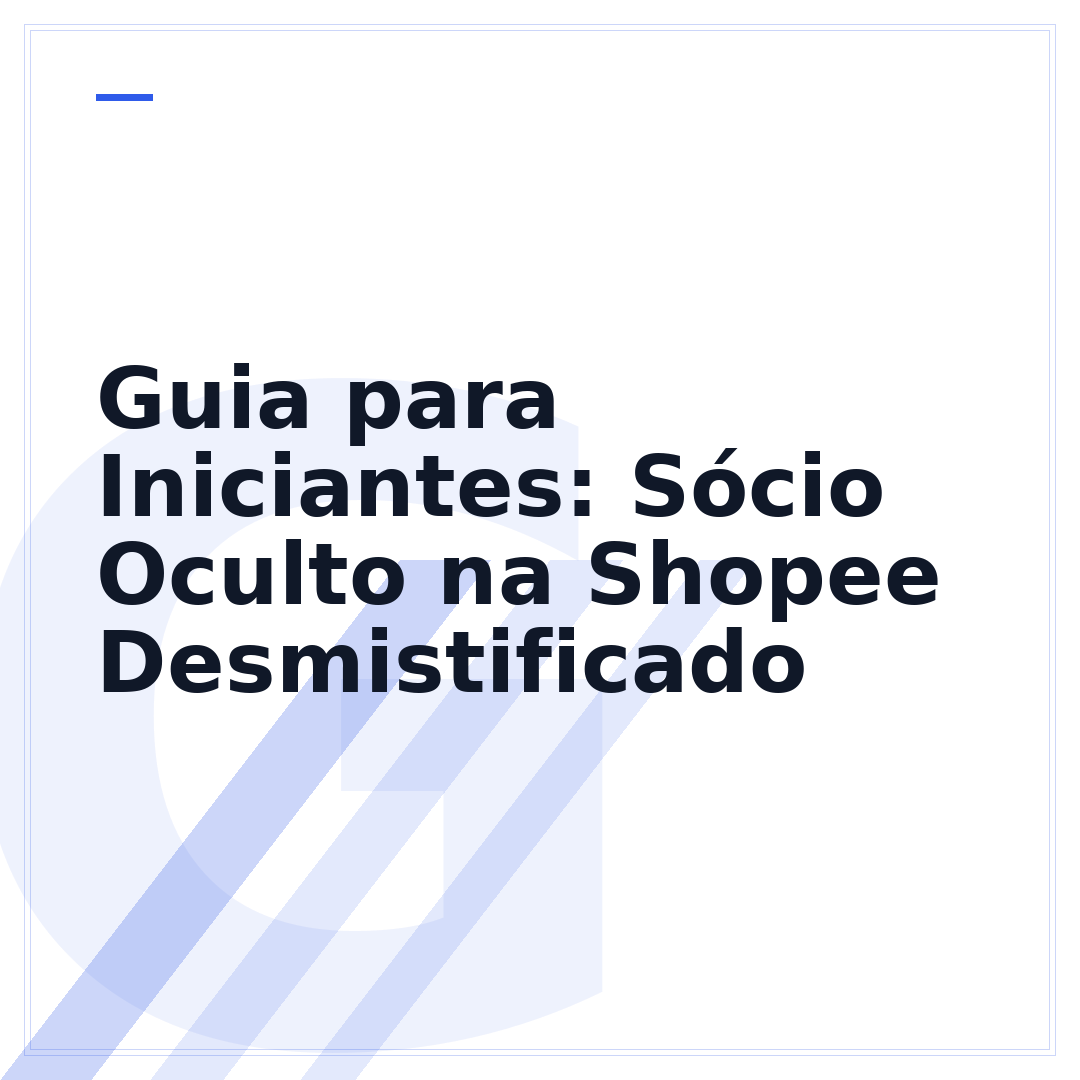 Guia para Iniciantes: Sócio Oculto na Shopee Desmistificado