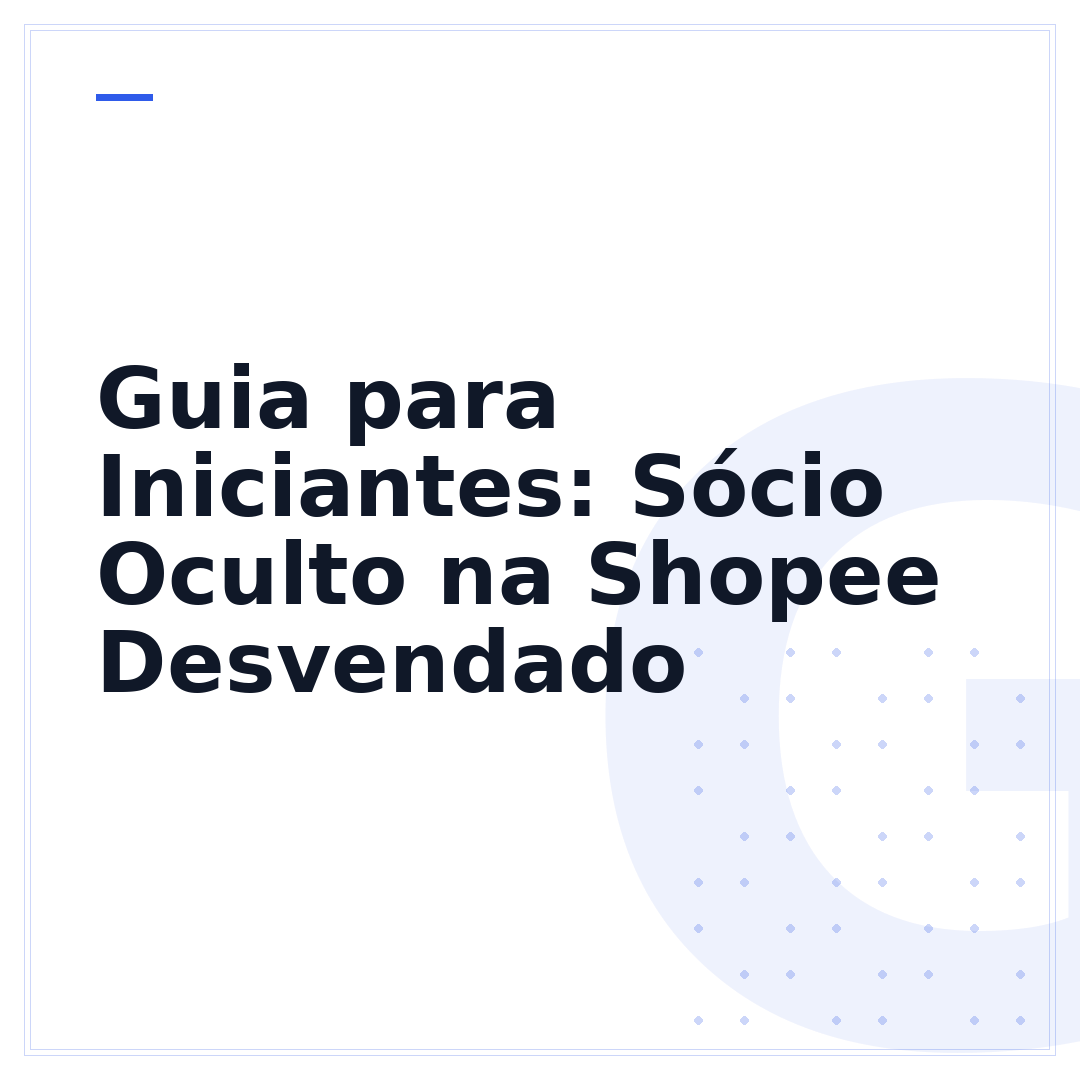 Guia para Iniciantes: Sócio Oculto na Shopee Desvendado