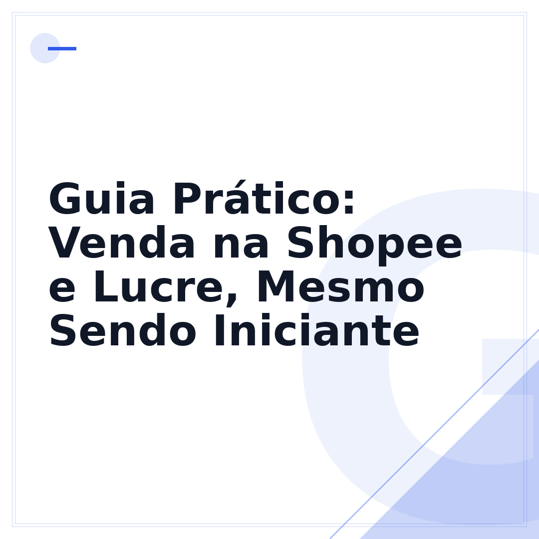 Guia Prático: Venda na Shopee e Lucre, Mesmo Sendo Iniciante