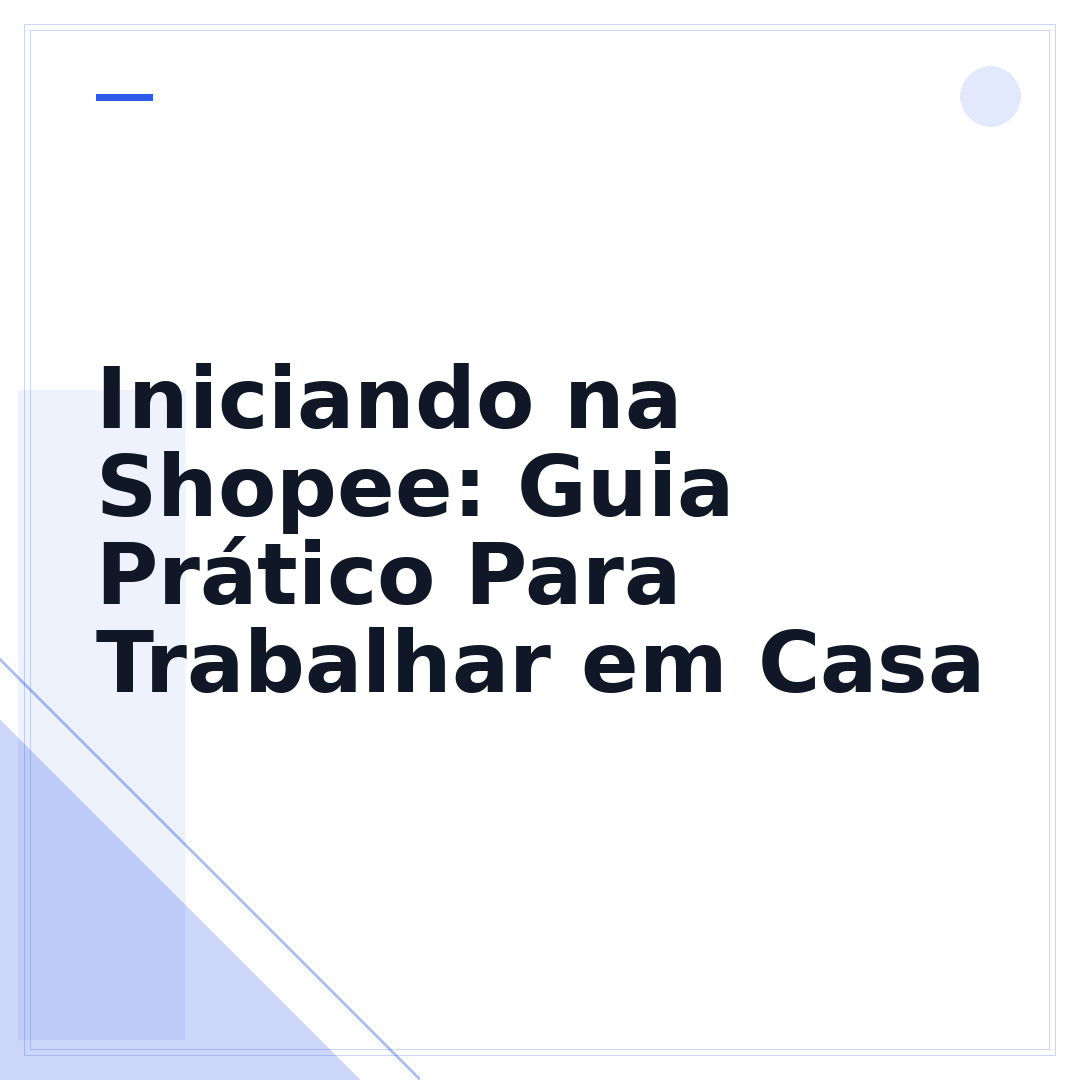 Iniciando na Shopee: Guia Prático Para Trabalhar em Casa