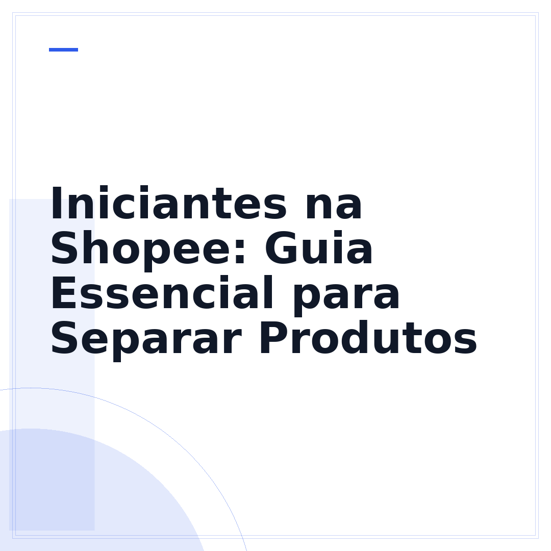 Iniciantes na Shopee: Guia Essencial para Separar Produtos