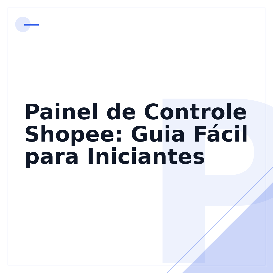 Painel de Controle Shopee: Guia Fácil para Iniciantes