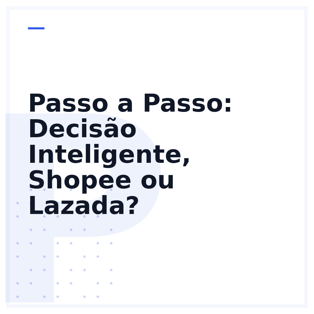 Passo a Passo: Decisão Inteligente, Shopee ou Lazada?