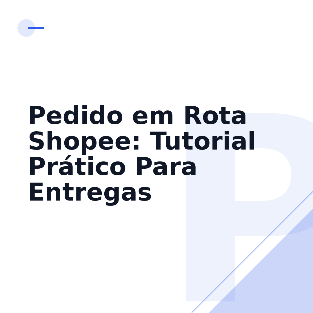 Pedido em Rota Shopee: Tutorial Prático Para Entregas