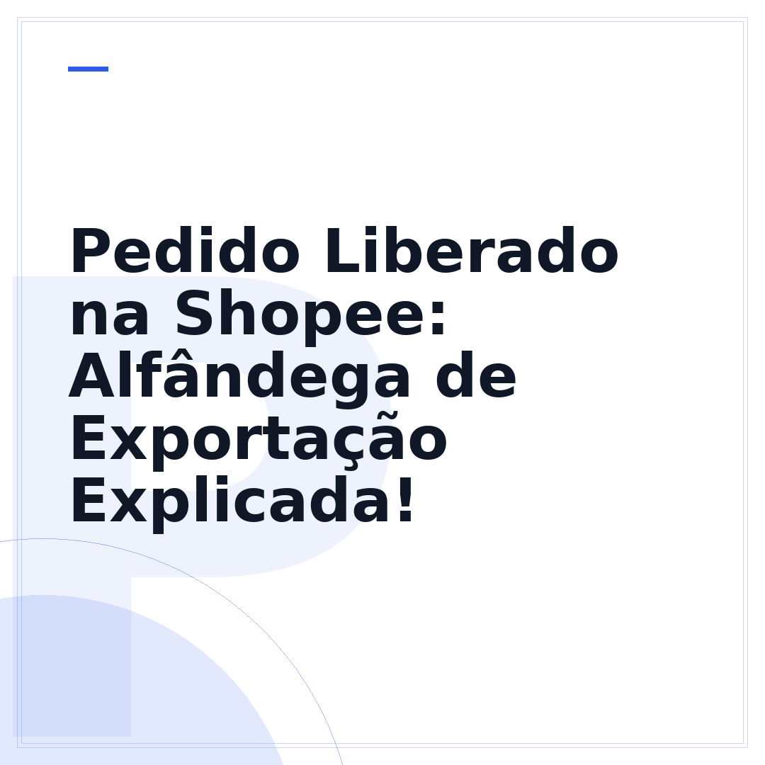 Pedido Liberado na Shopee: Alfândega de Exportação Explicada!